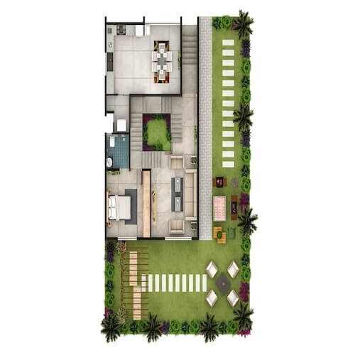 North Facing Villa - Backyard & Side