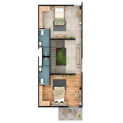 North Facing Villa - First Floor