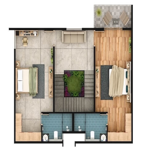West Facing Villa - First Floor